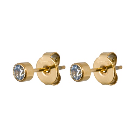 Пусеты Fiore Luna, Cubic zirconia Ske Blue, SWE0128 SB G